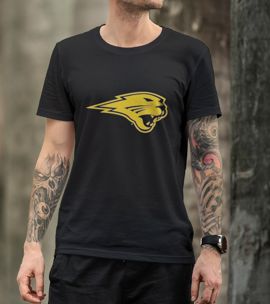 Panthers Logo Heavyweight Yellow Panther Emblem T-Shirt