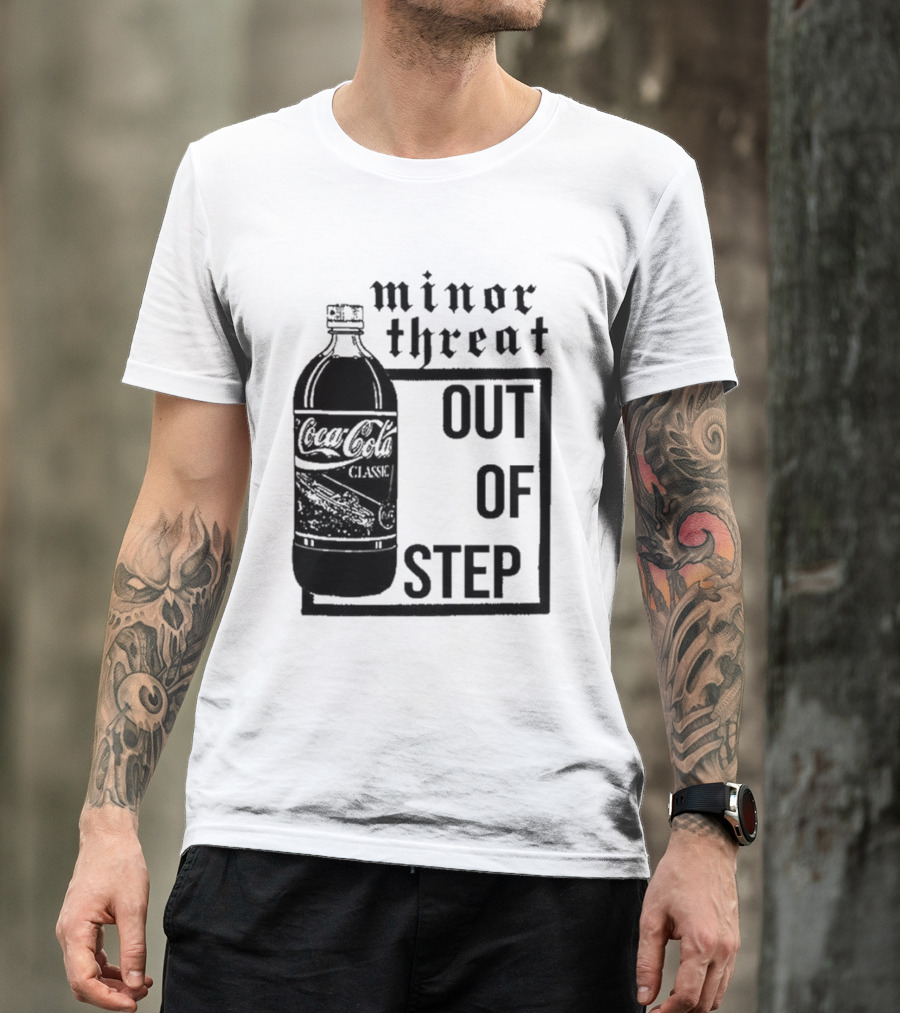 Minor Threat Out Of Step Coca Cola Classic Mockup T-Shirt