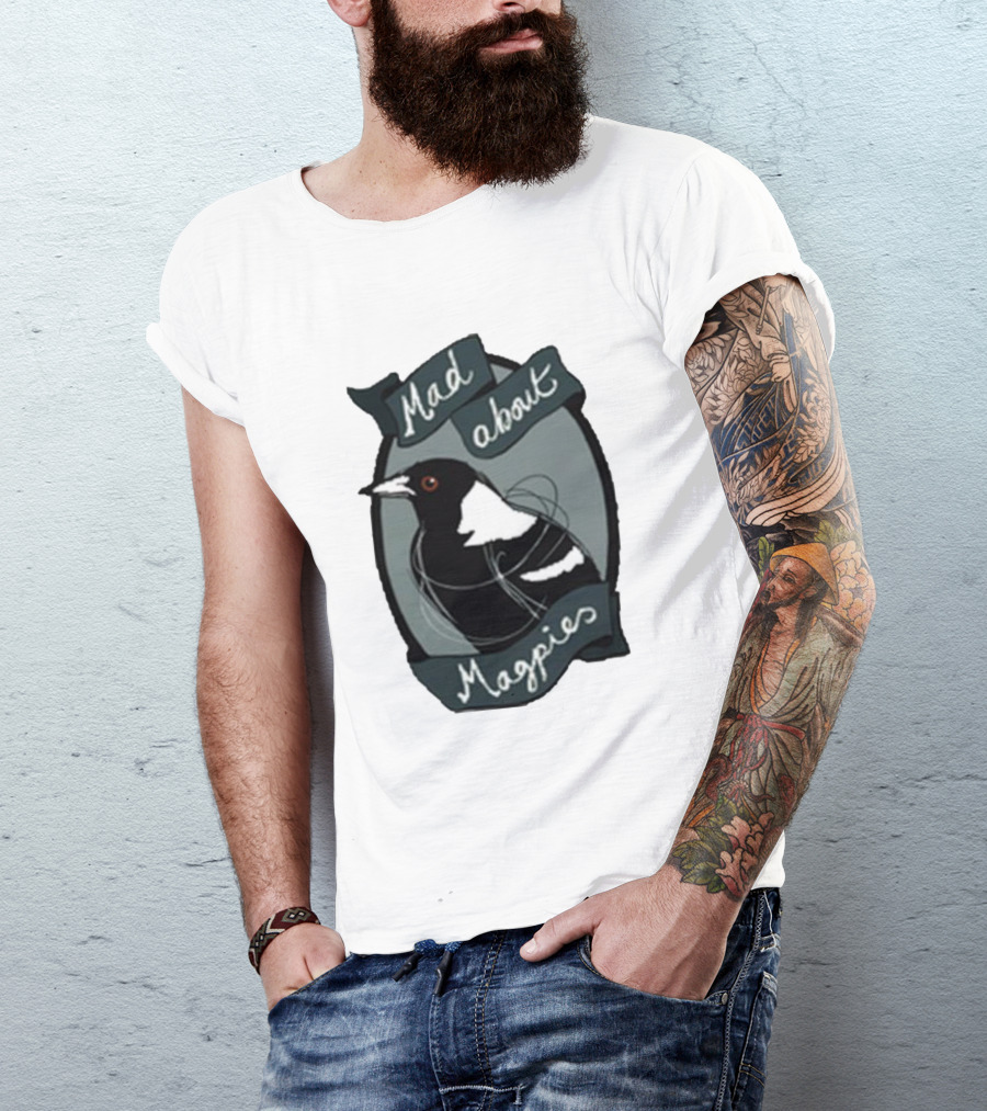 Bridget Farmer Mad About Magpies Bird T-Shirt