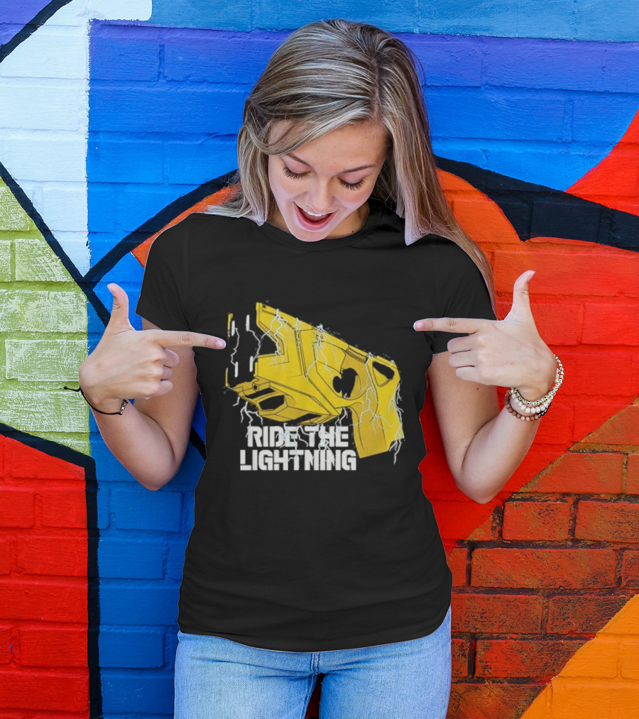 Ride The Lightning CBC Yellow Gun With Electric Bolts T-Shirt