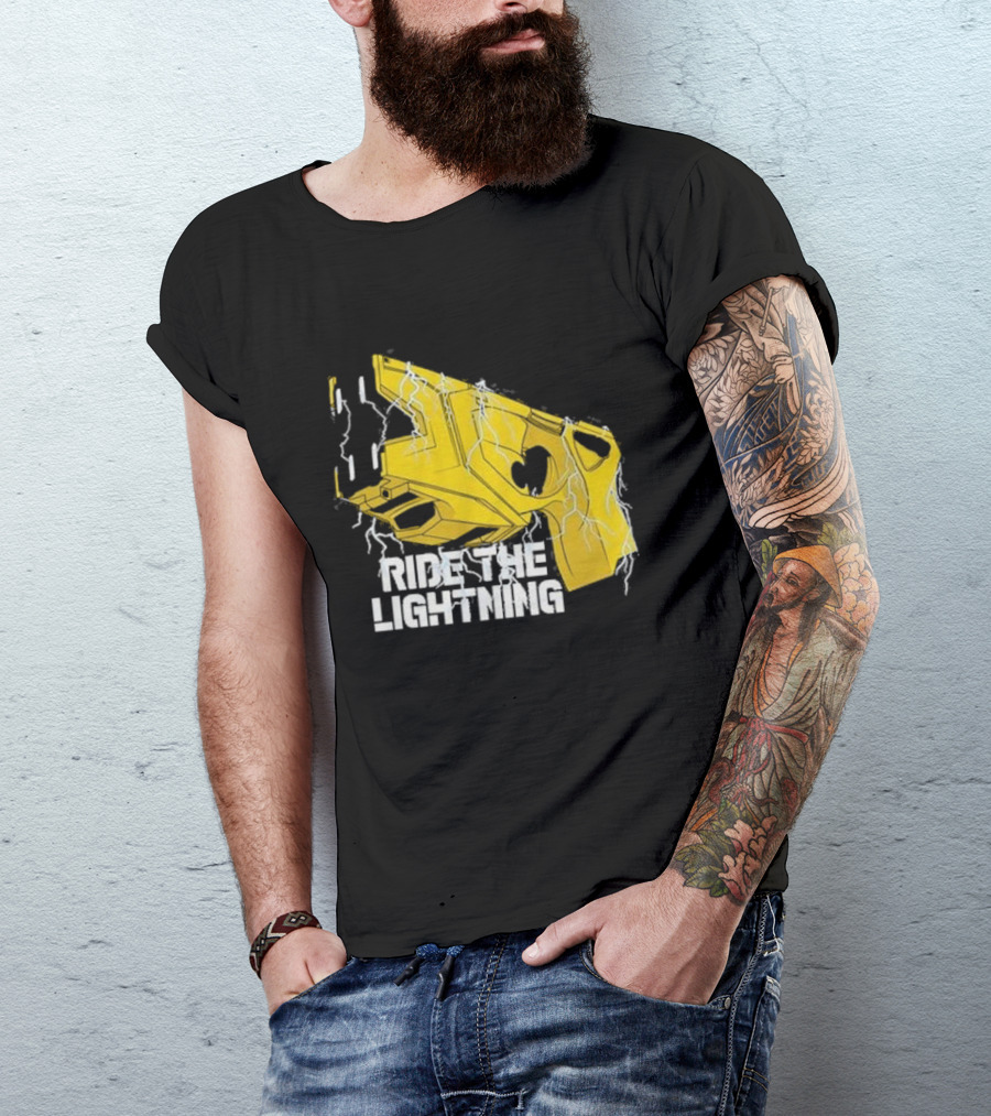 Ride The Lightning CBC Yellow Gun With Electric Bolts T-Shirt