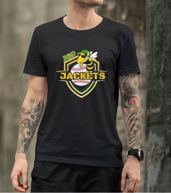Boyd Jackets Yellowjackets Baseball T-Shirt