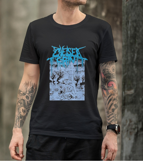 Chelsea Grin Skeleton Cemetery Scene T-Shirt