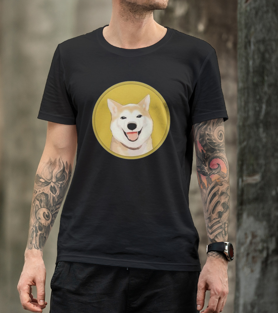Neiro Shiba Inu Circle Badge Emblem T-Shirt