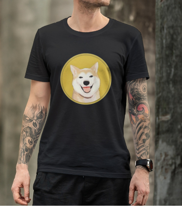Neiro Shiba Inu Circle Badge Emblem T-Shirt