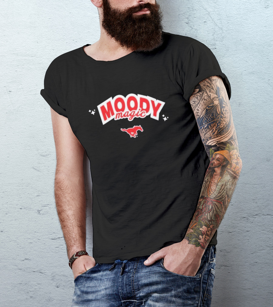 Moody Magic SMU Volleyball Mustang Spirit T-Shirt