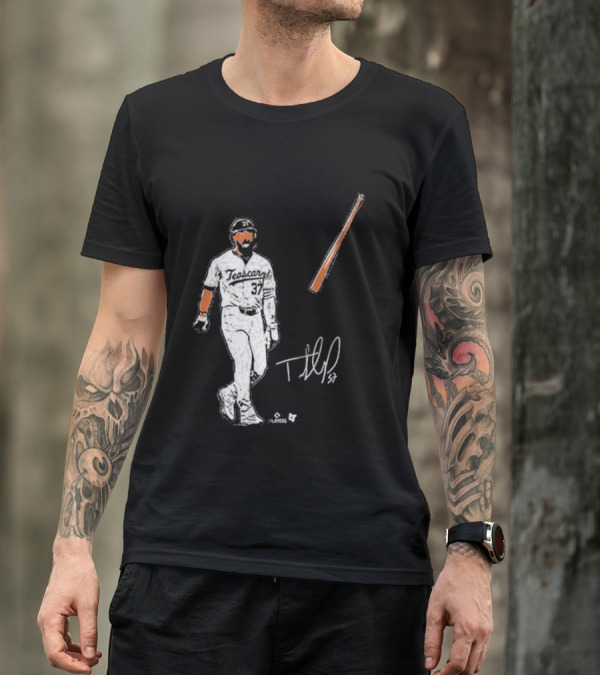 Teoscar Hernandez 37 Baseball Bat Flip Signature Players T-Shirt