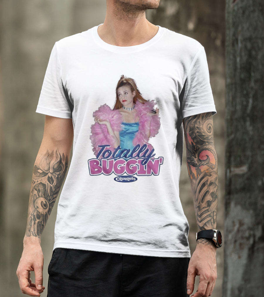Clueless Totally Buggin' Pink Feather Boa Iconic Look T-Shirt