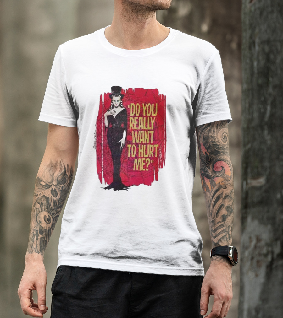 Do You Really Want To Hurt Me Red Background Goth T-Shirt