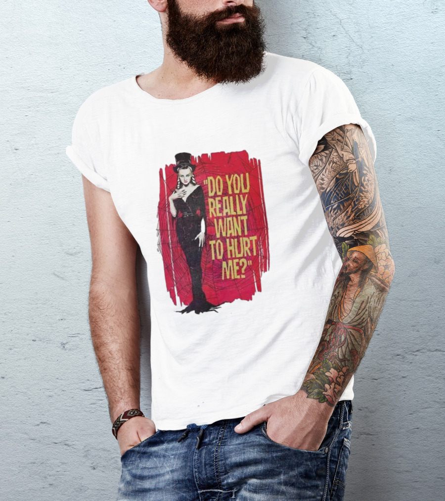 Do You Really Want To Hurt Me Red Background Goth T-Shirt