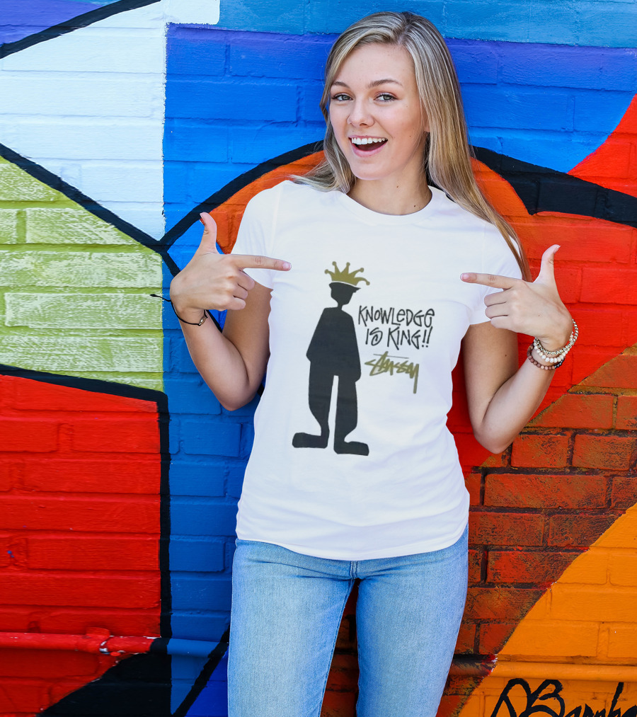 Stussy Knowledge Is King Silhouette With Crown T-Shirt