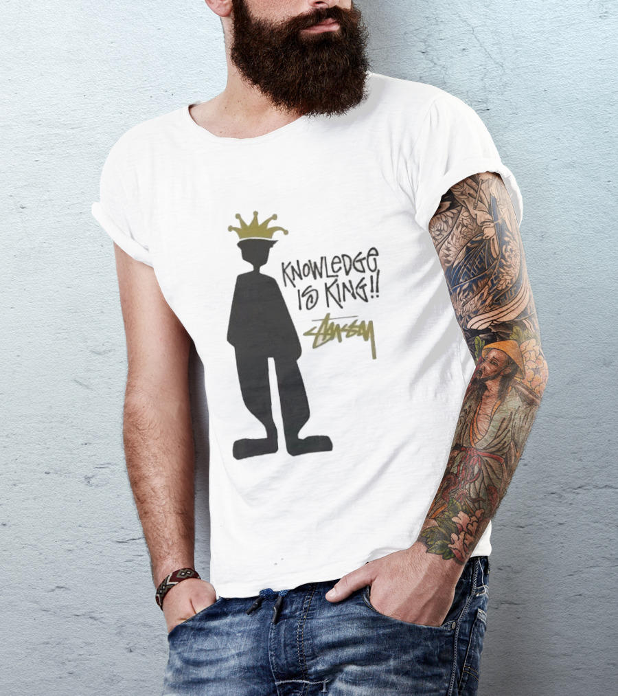 Stussy Knowledge Is King Silhouette With Crown T-Shirt