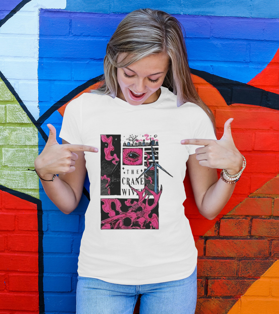 The Crane Wives The Well Pink Skull And Windmill T-Shirt