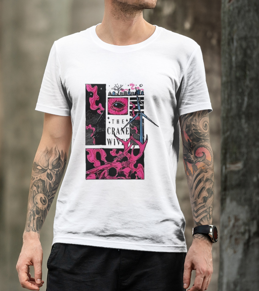 The Crane Wives The Well Pink Skull And Windmill T-Shirt