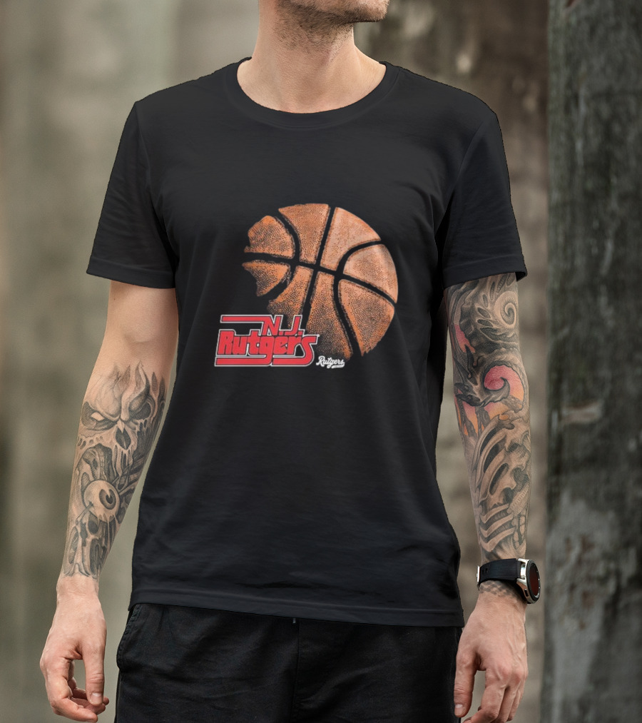 Rutgers Scarlet Knights NJ Basketball Retro T-Shirt