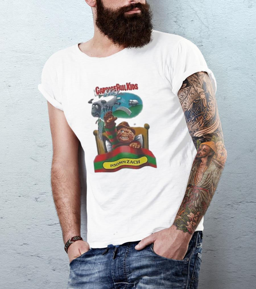Garbage Pail Kids Insomni Zach Freddy Krueger Sheep Jumping Bed T-Shirt