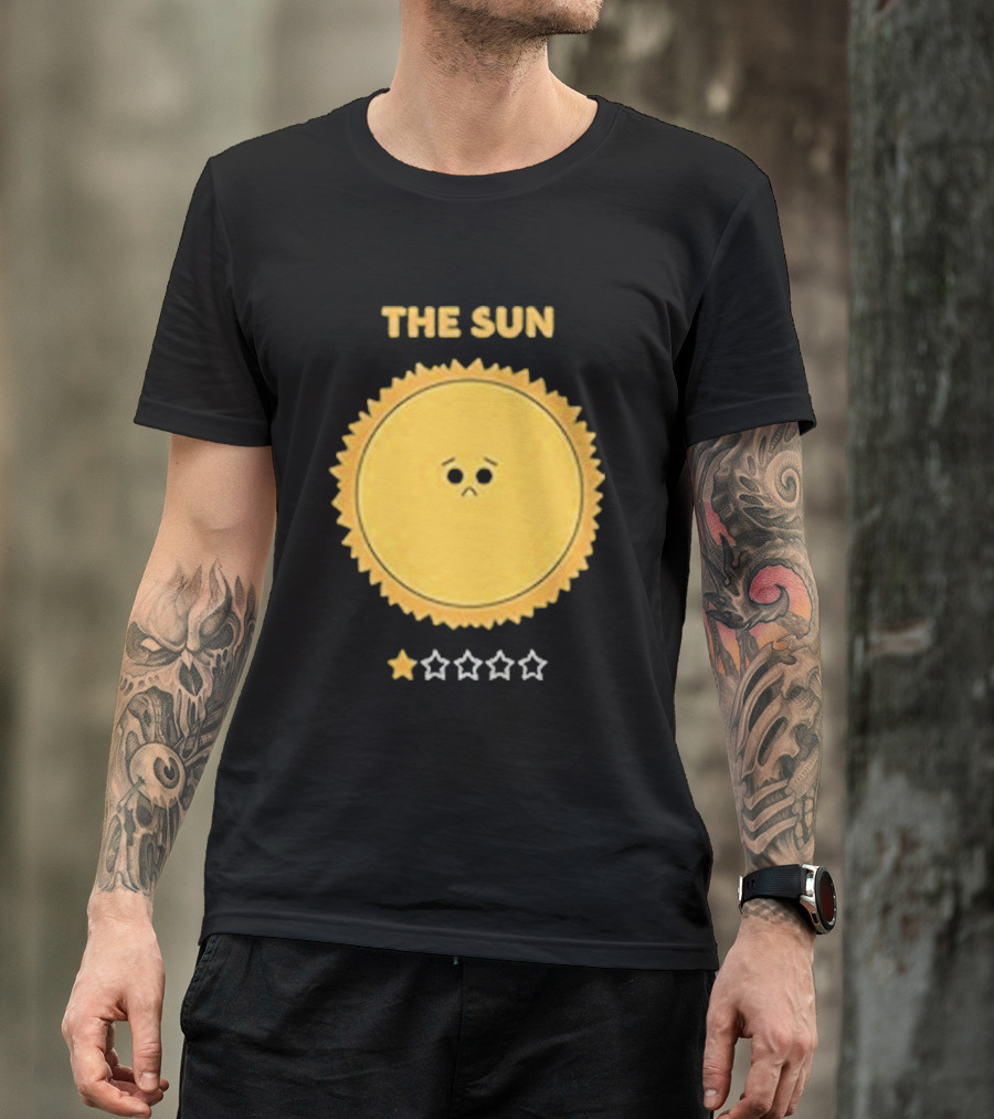 The Sun One Star Rating Sad Face T-Shirt