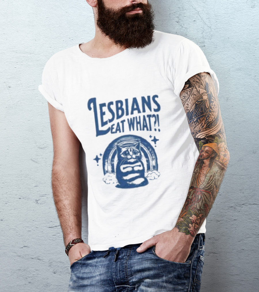 Cat With Lesbians Eat What? T-Shirt