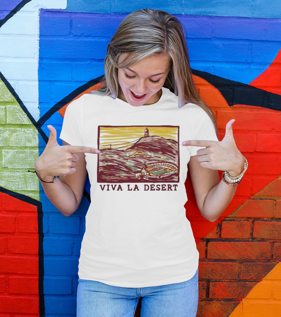 Viva La Desert Sun Devil Stadium Arizona State Tempe Hillscape T-Shirt