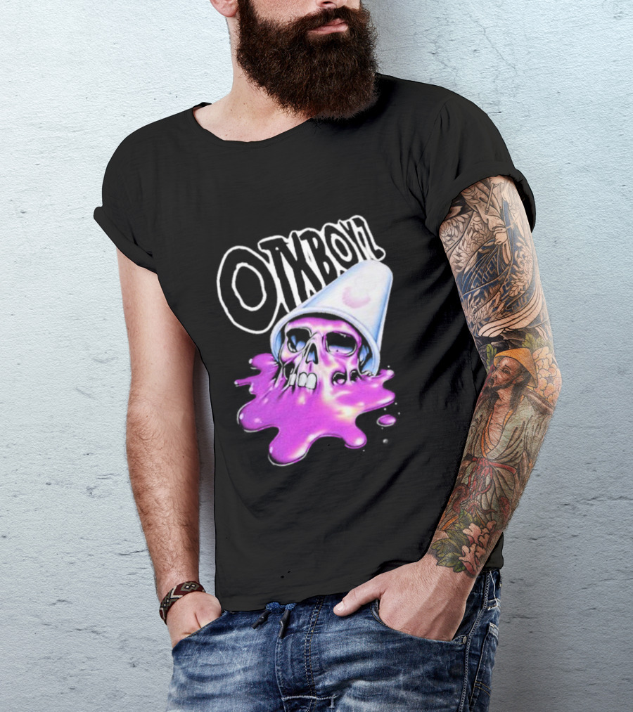 OZYBOYZ Geezy World Oil Spill Purple Skull Cup T-Shirt