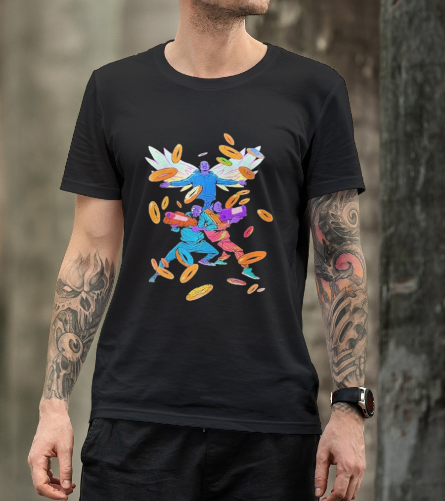 De La Soul Sanford Greene Colorful Characters With Golden Oodles T-Shirt
