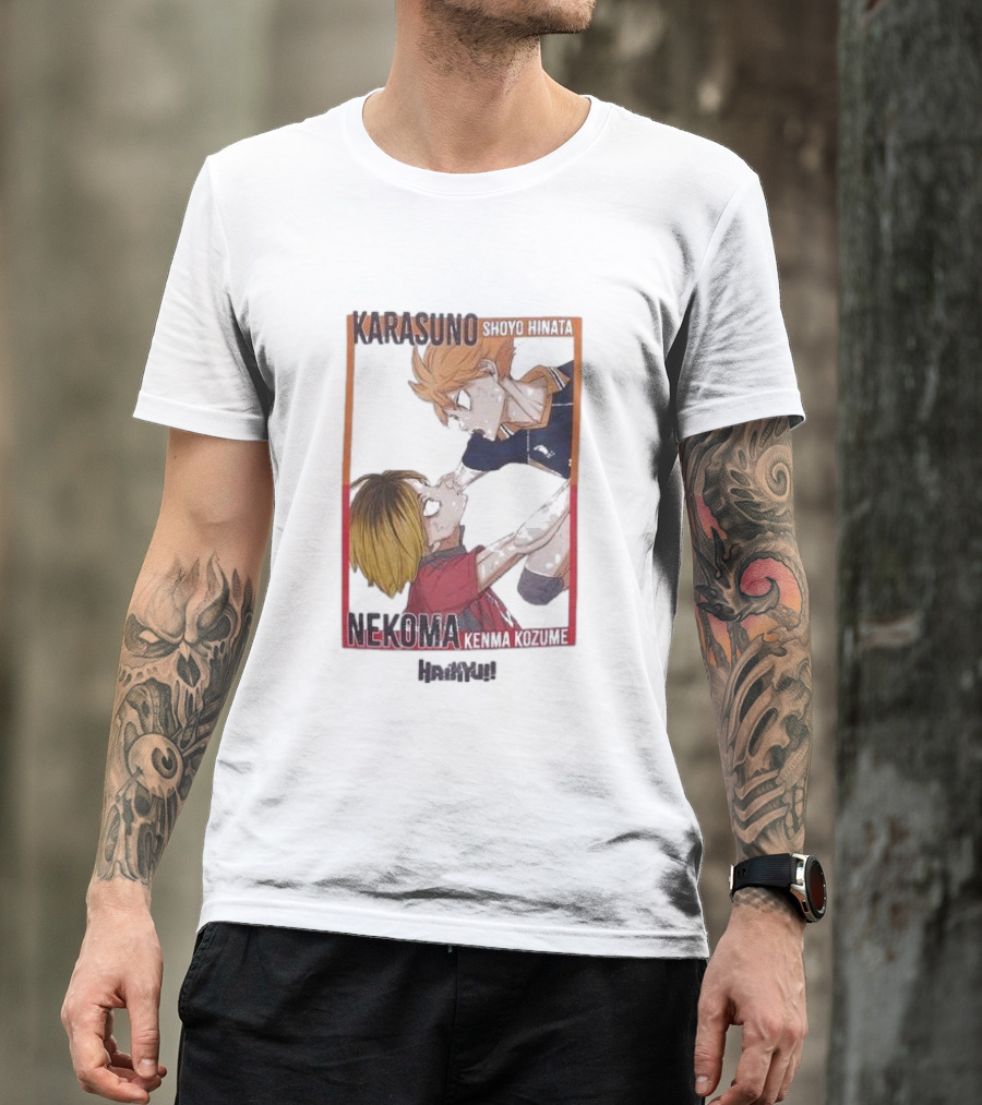 Haikyu Karasuno Shoyo Hinata Nekoma Kenma Kozume Dumpster Battle Duo T-Shirt