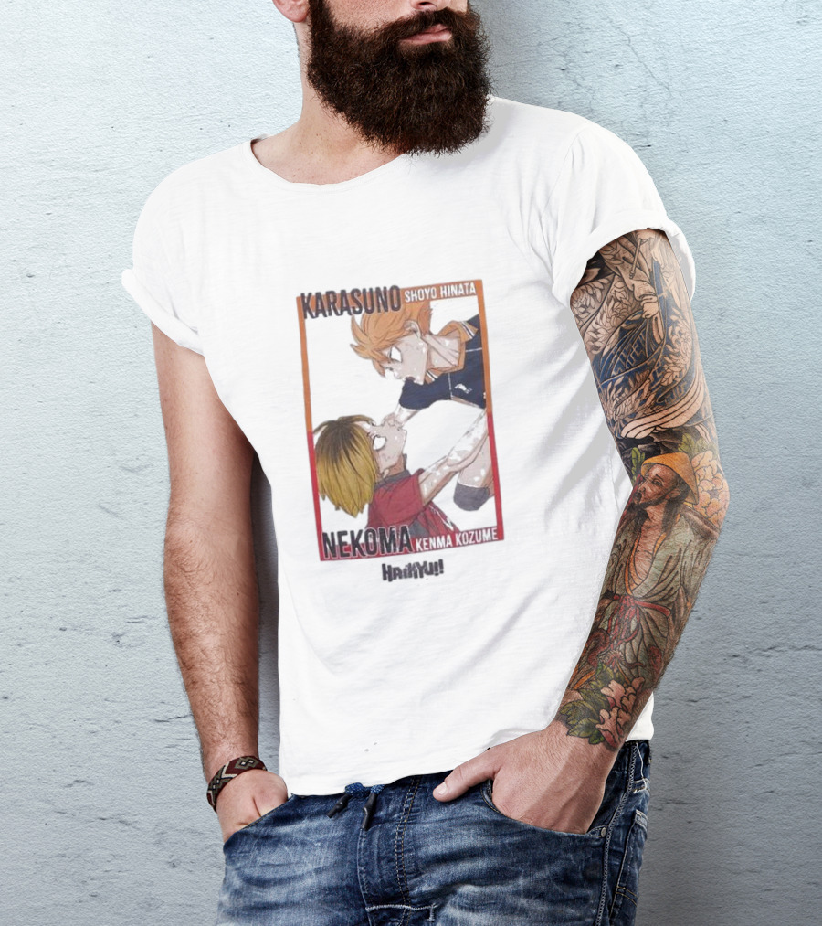 Haikyu Karasuno Shoyo Hinata Nekoma Kenma Kozume Dumpster Battle Duo T-Shirt