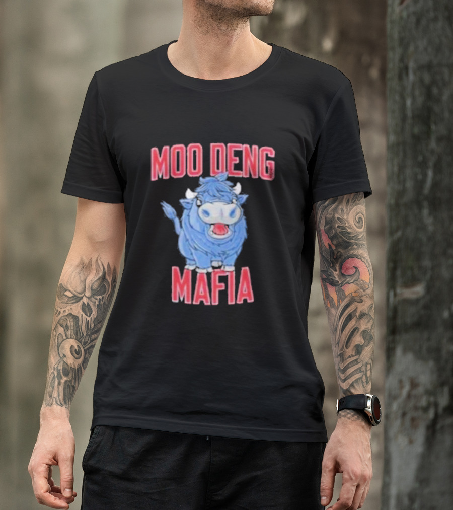 Buffalo Bills Moo Deng Mafia Cartoon Buffalo Collaboration T-Shirt