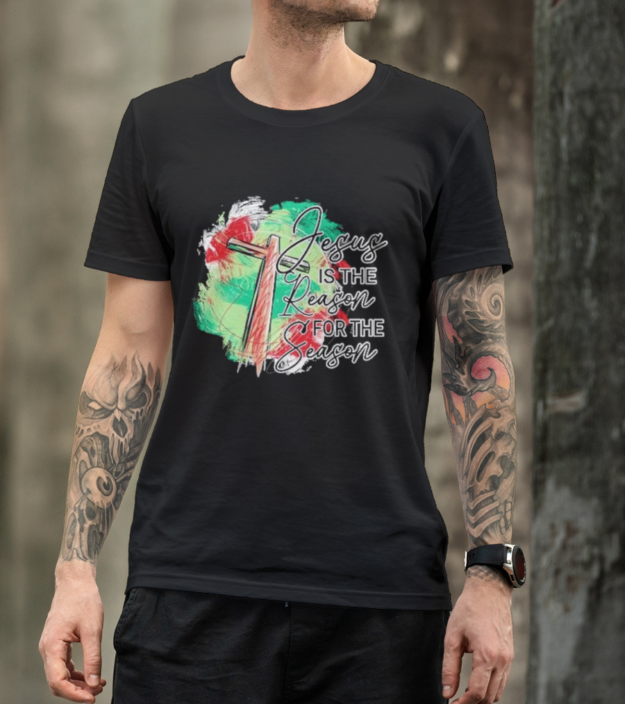 Jesus Is The Reason For The Season Christmas Cross T-Shirt