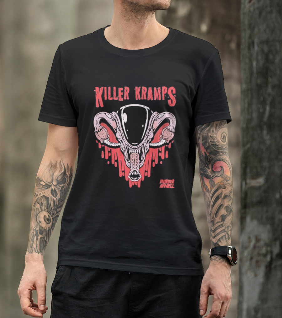 Killer Kramps Alien Murder Apparel Dripping Horror T-Shirt