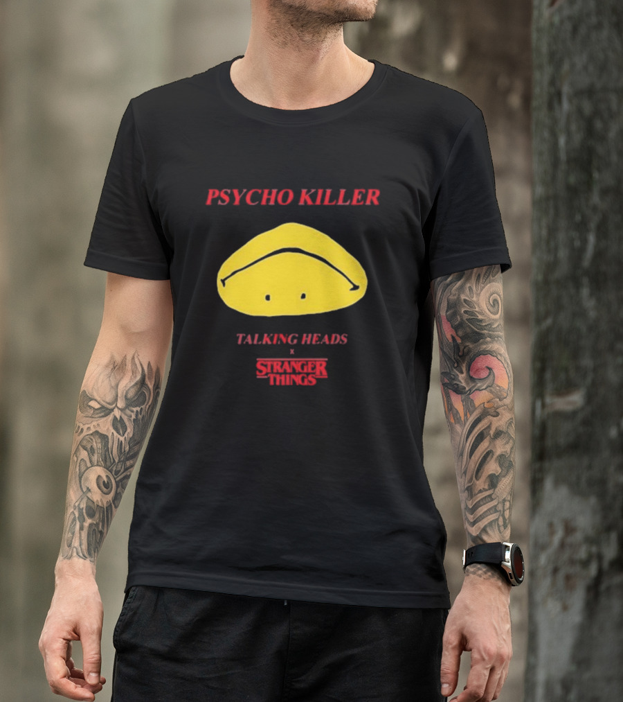 PSYCHO KILLER TALKING HEADS X STRANGER THINGS YELLOW T-Shirt