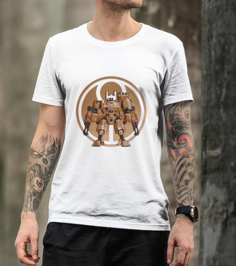 T’au Empire Crisis Battlesuit For The Greater Good Iconic Mecha T-Shirt
