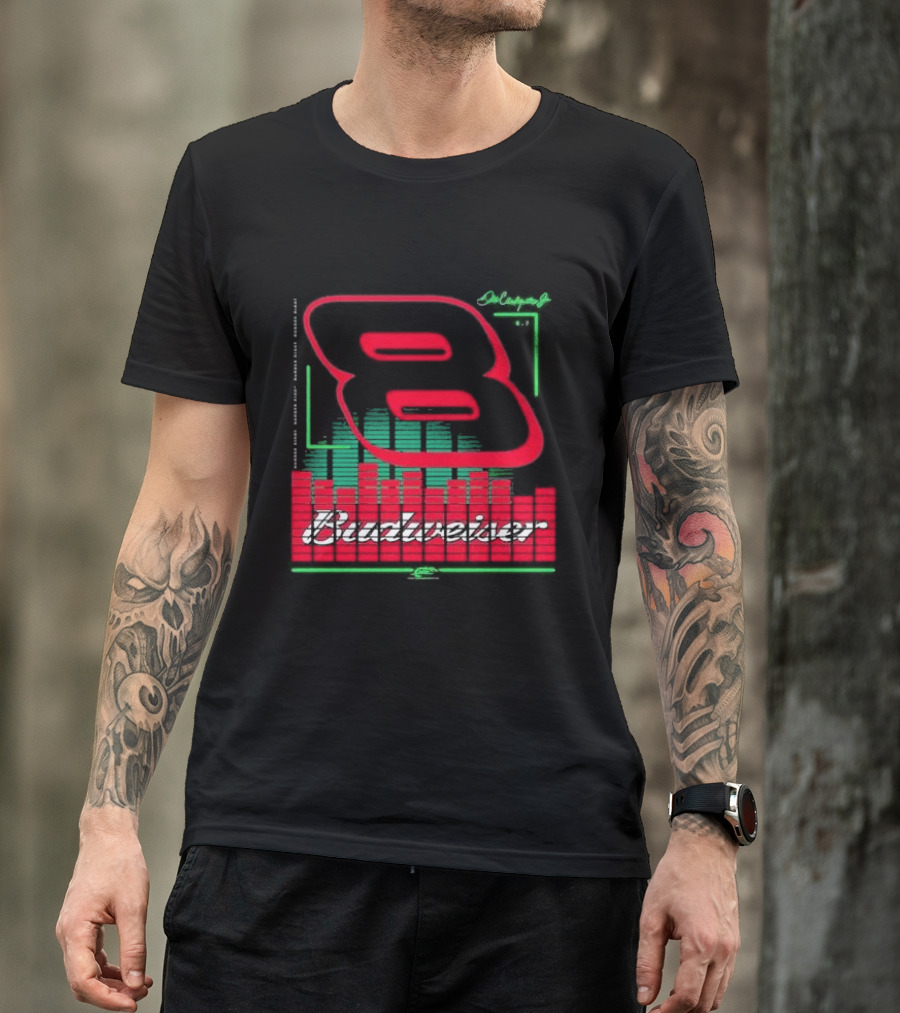 Dale Earnhardt Jr 8 Budweiser Racing Graphics T-Shirt
