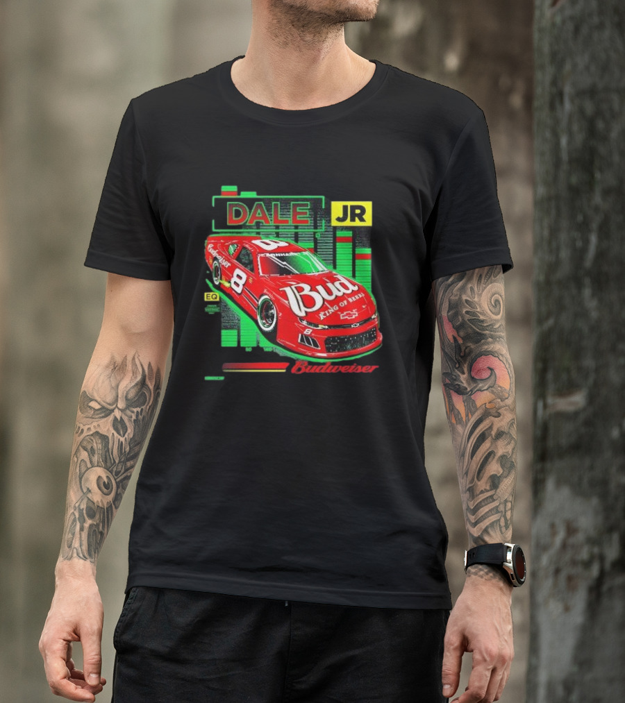 Dale Jr 8 Bud King Of Beers Budweiser Racing Car T-Shirt