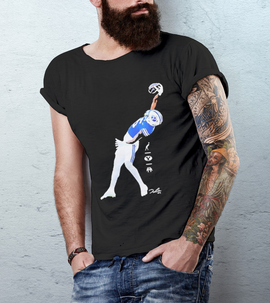 Darius Lassiter BYU Cougars Football Leaping Catch Highlight T-Shirt