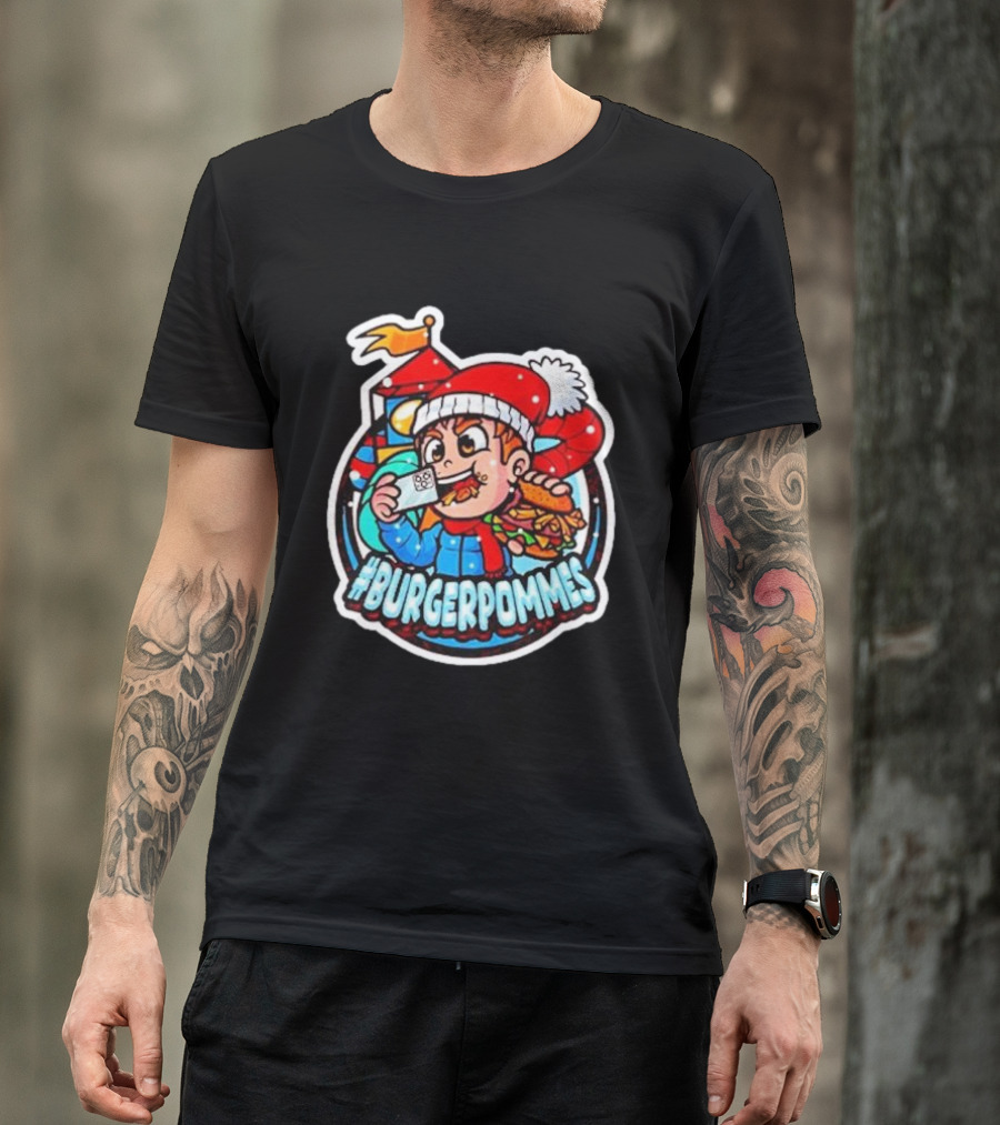 Burgerpommes Lukasbs Christmas T-Shirt