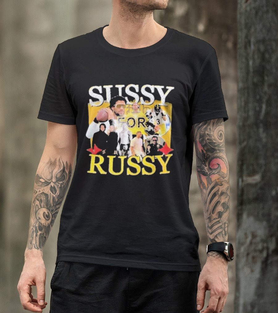 Sussy For Russy Football Photos Collage T-Shirt