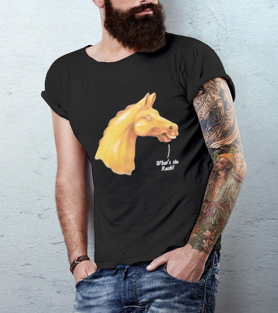 What's The Rush We Live In Time Carousel Horse T-Shirt