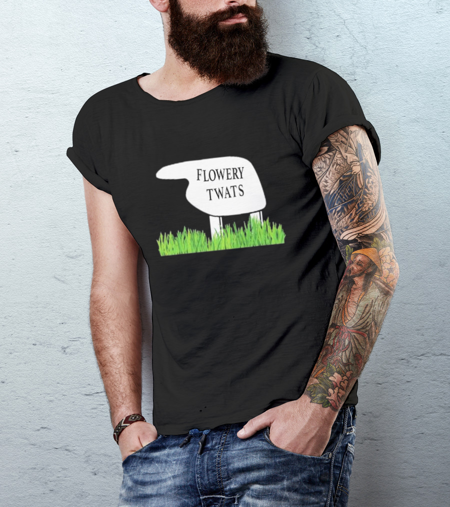 Flowery Twats Fawlty Towers Word Games Obsession T-Shirt