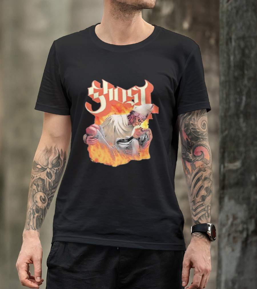Ghost Nihil Embracing Flames T-Shirt
