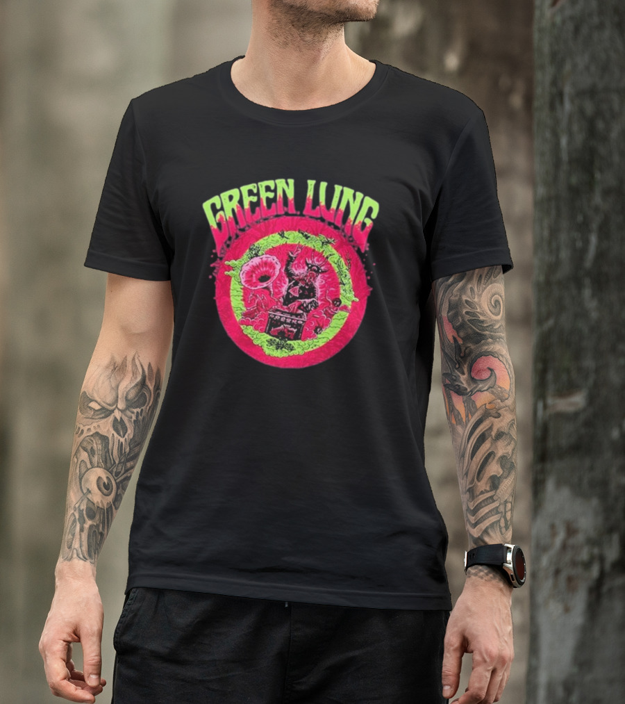 Green Lung Psychedelic Goatwizard DJ Visions T-Shirt