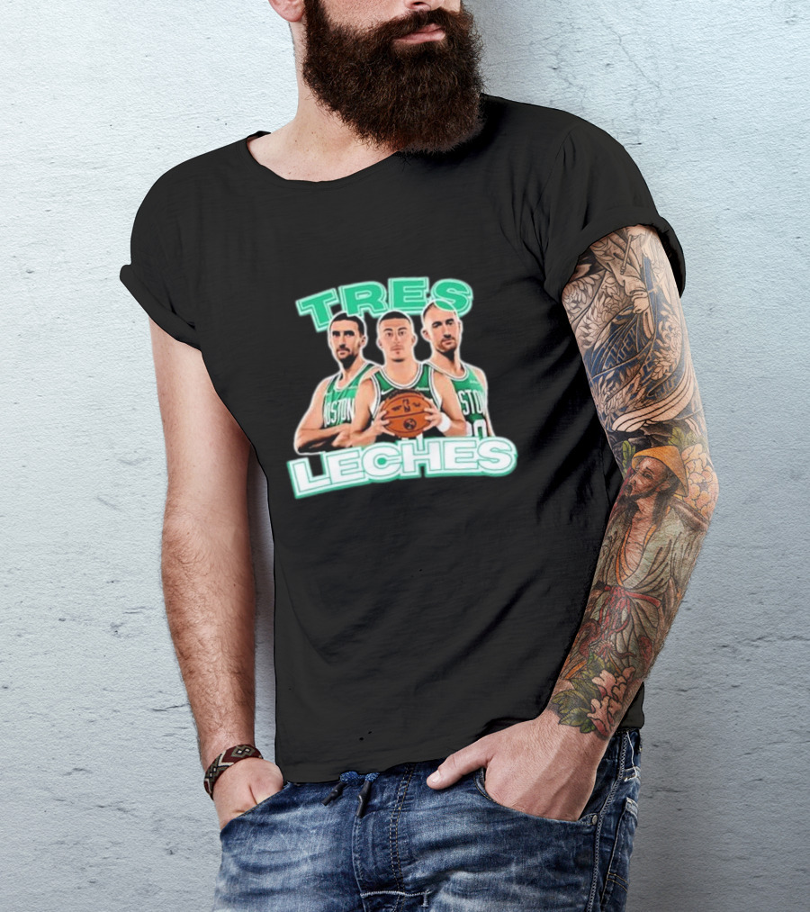 Boston Celtics Tres Leches Basketball Trio T-Shirt