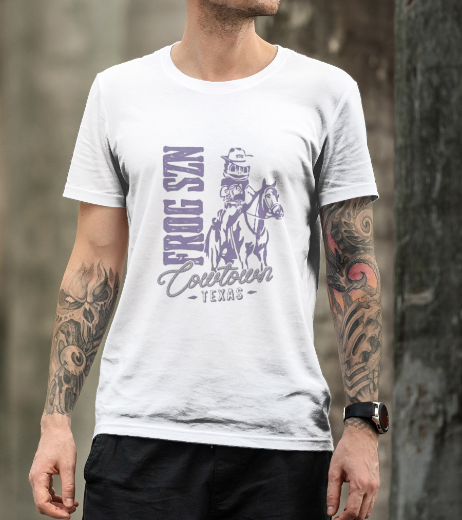 Frog Szn Cowtown Texas TCU Rider T-Shirt
