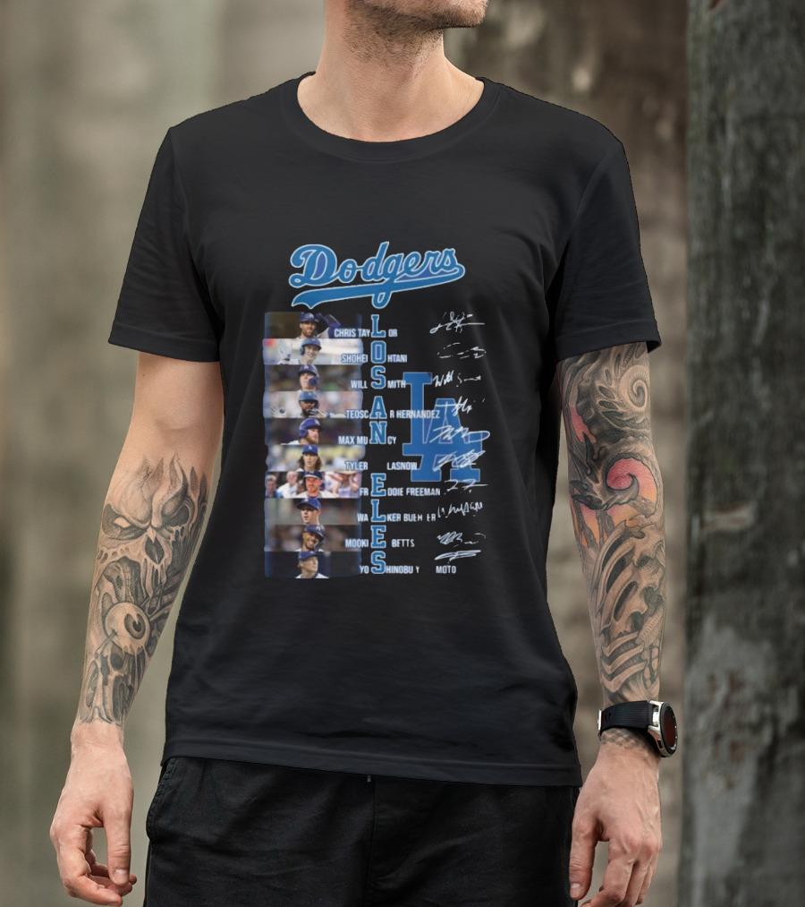 Dodgers Chris Taylor Shohei Ohtani Will Smith Los Angeles Freddie Freeman Mookie Betts Signatures T-Shirt