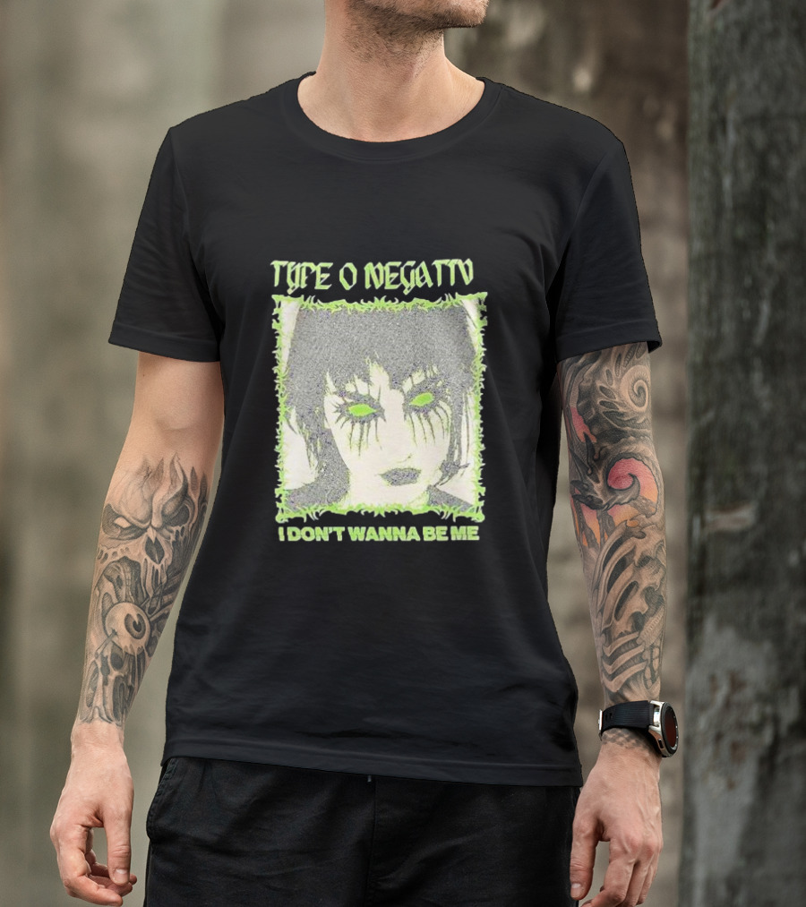 Type O Negative I Don’t Wanna Be Me Green Eyed Gothic Face T-Shirt