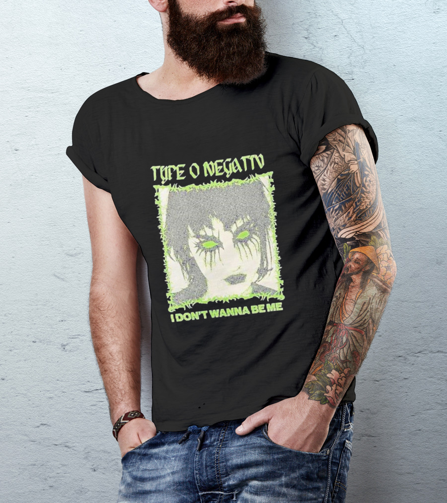 Type O Negative I Don’t Wanna Be Me Green Eyed Gothic Face T-Shirt