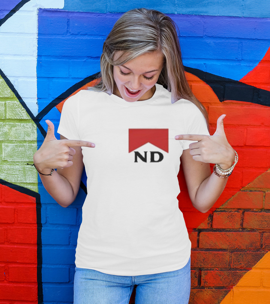 Nicotine Dolls ND Red Marlboro Style Badge T-Shirt
