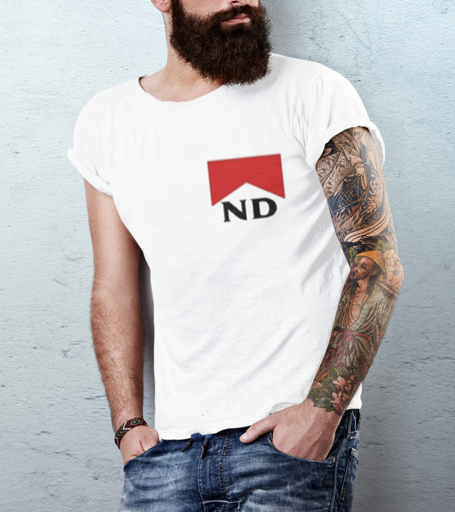 Nicotine Dolls ND Red Marlboro Style Badge T-Shirt