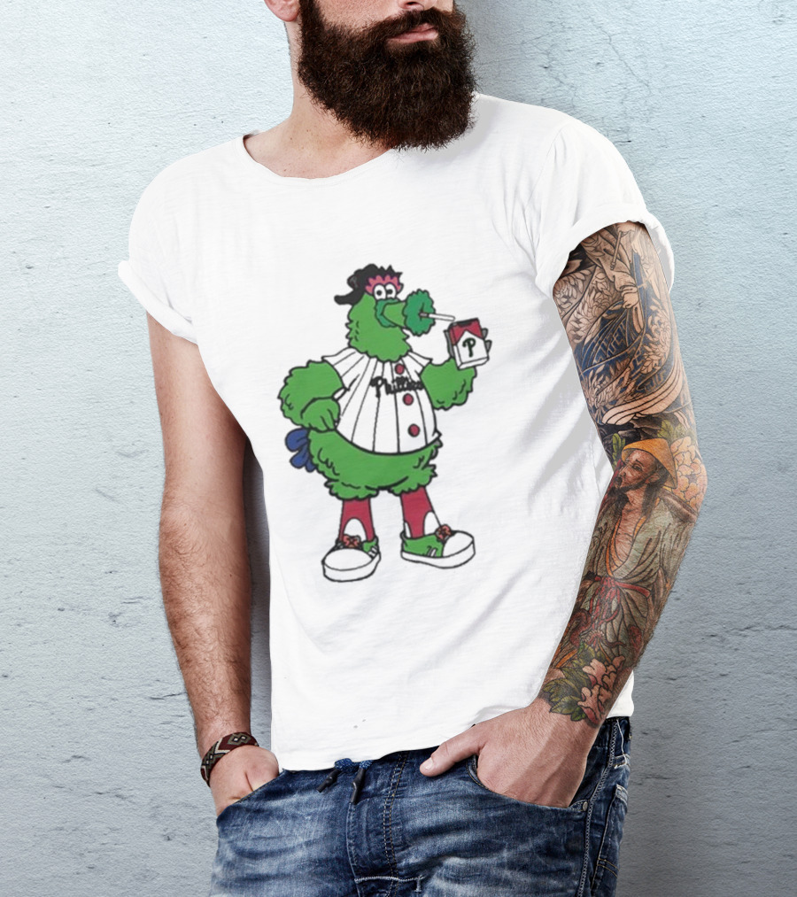 Philadelphia Phillies Mascot Smoking Pirate T-Shirt