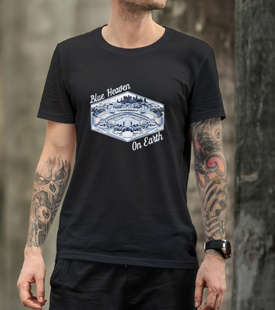Los Angeles Dodgers Blue Heaven On Earth Stadium Skyline T-Shirt